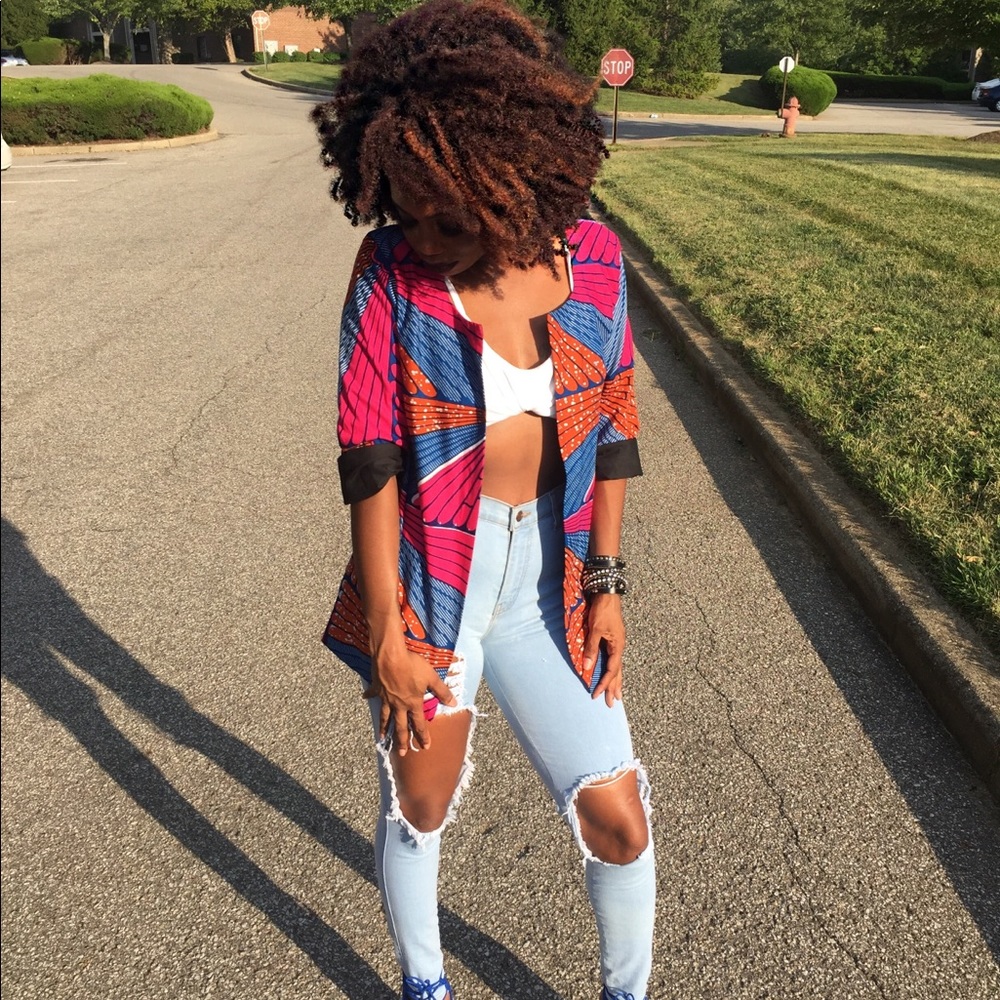 HANDMADE African Print Blazer